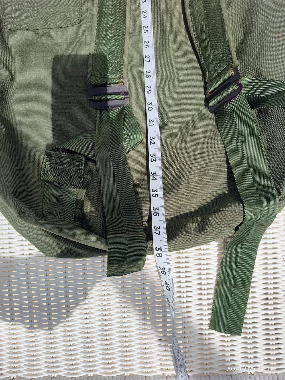 Olive Green Men's Duffel Backpack - Classic Military Style